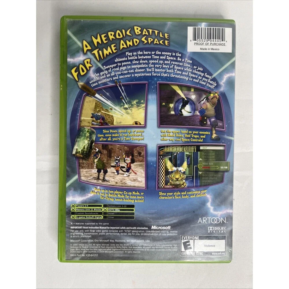Blinx 2: Masters of Time & Space (Microsoft Xbox, 2004) - Manual Not Included